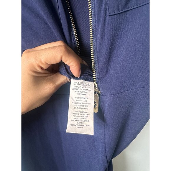 MICHAEL Michael Kors Navy Blue Jumpsuit Cropped Jumper Size S - Picture 7 of 8